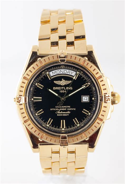 breitling headwind 18k yellow gold|Breitling Windrider Yellow Gold K45355 .